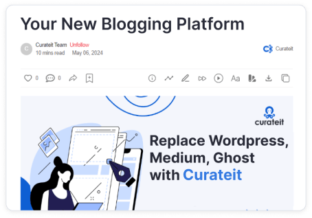 Create and publish your blogs | Curateit