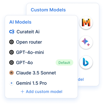 Multi AI chat models supported | Curateit